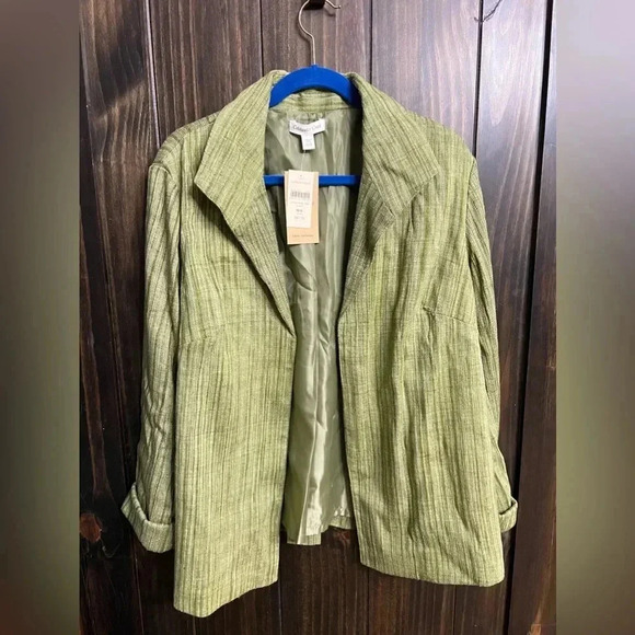 NWT-Coldwater Creek Women's Texture Wing Collar Jacket-Size: 18W - Picture 4 of 12